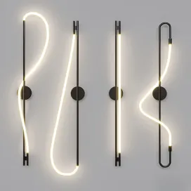 Luke Lamp Co Wall Sconce Black Set